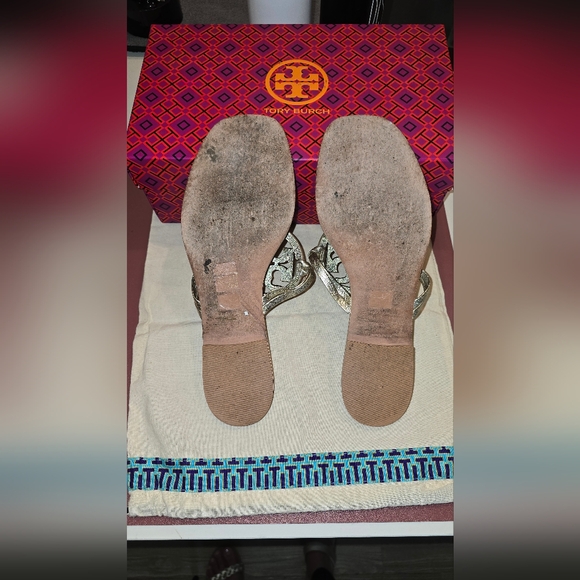 Tory Burch Gold Sandals for Women - Picture 4 of 4